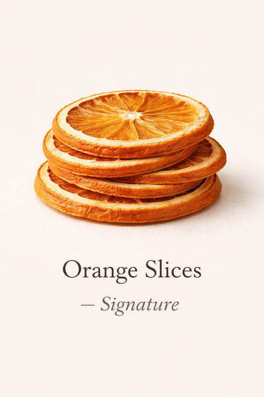 Slow-dried orange slices, signature Frucuterie product