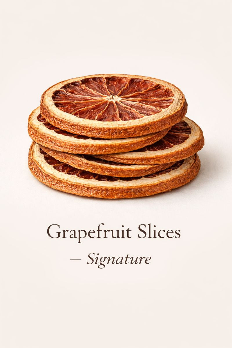 Slow-dried grapefruit slices, signature Frucuterie product